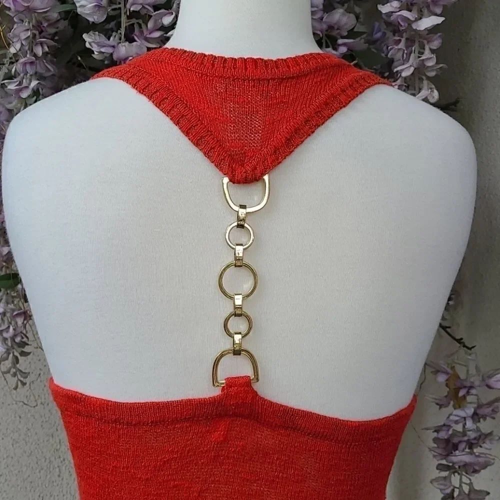 Cache orange halter top size S - Picture 4 of 5